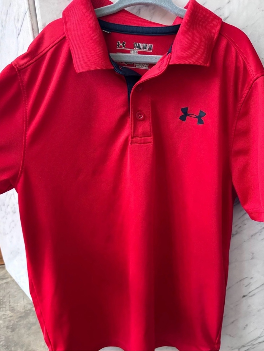Medium Under Armour Red Boys' performance Polo Shirt
